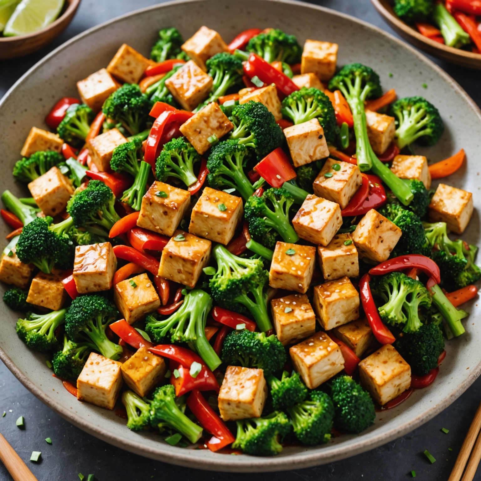 Zesty Ginger and Turmeric Tofu Stir-Fry