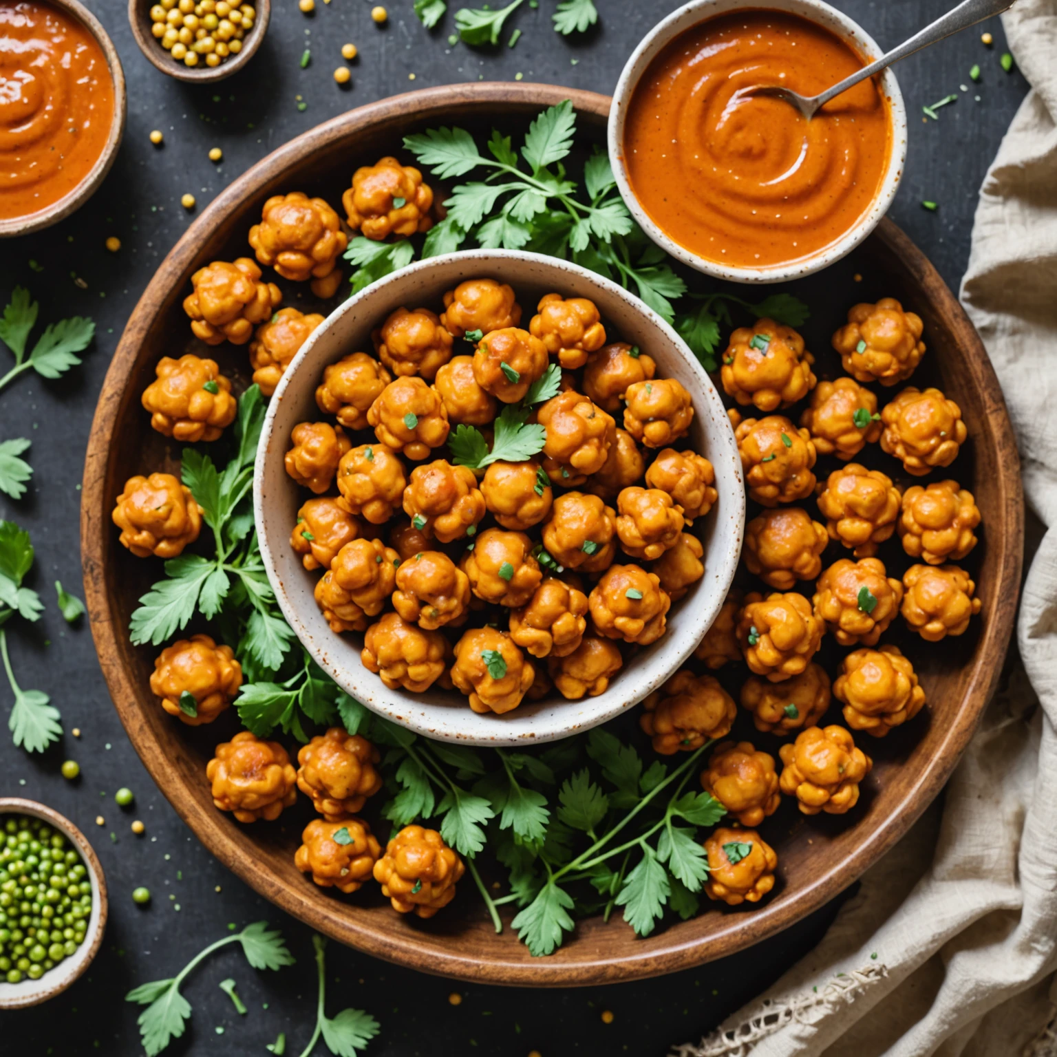 Crispy Buffalo Chickpea Snack Bites