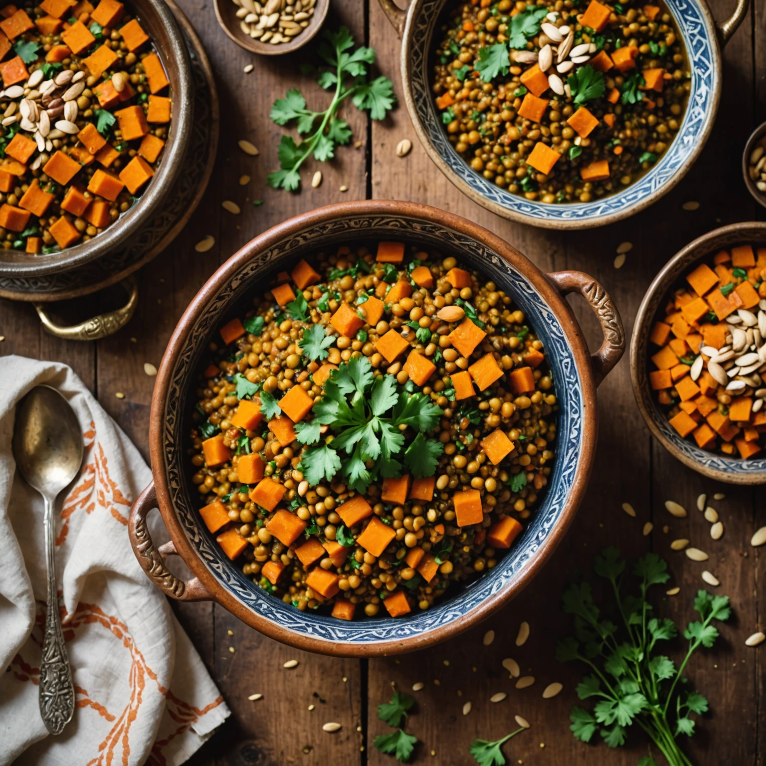 Moroccan Spiced Lentil and Carrot Tagine