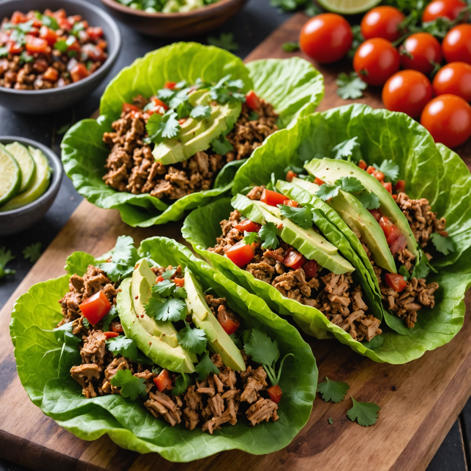 Chipotle Lime Turkey Lettuce Wraps with Avocado