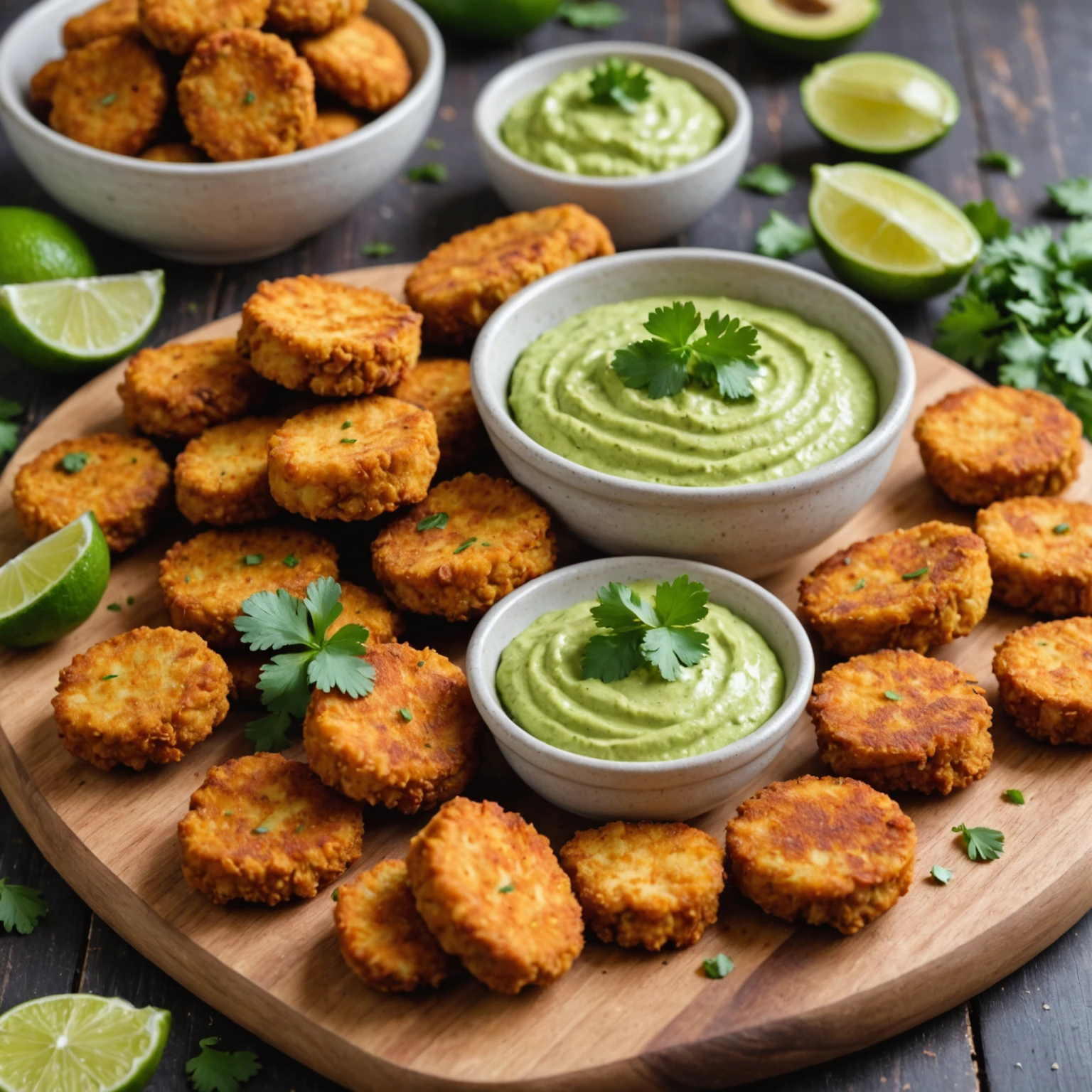 Savory Paleo Almond Flour Chicken Nuggets with Spicy Avocado Dip