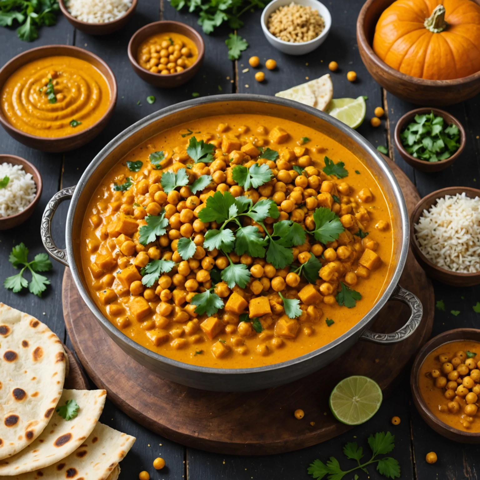 Tangy Pumpkin and Chickpea Curry with Coconut Milk