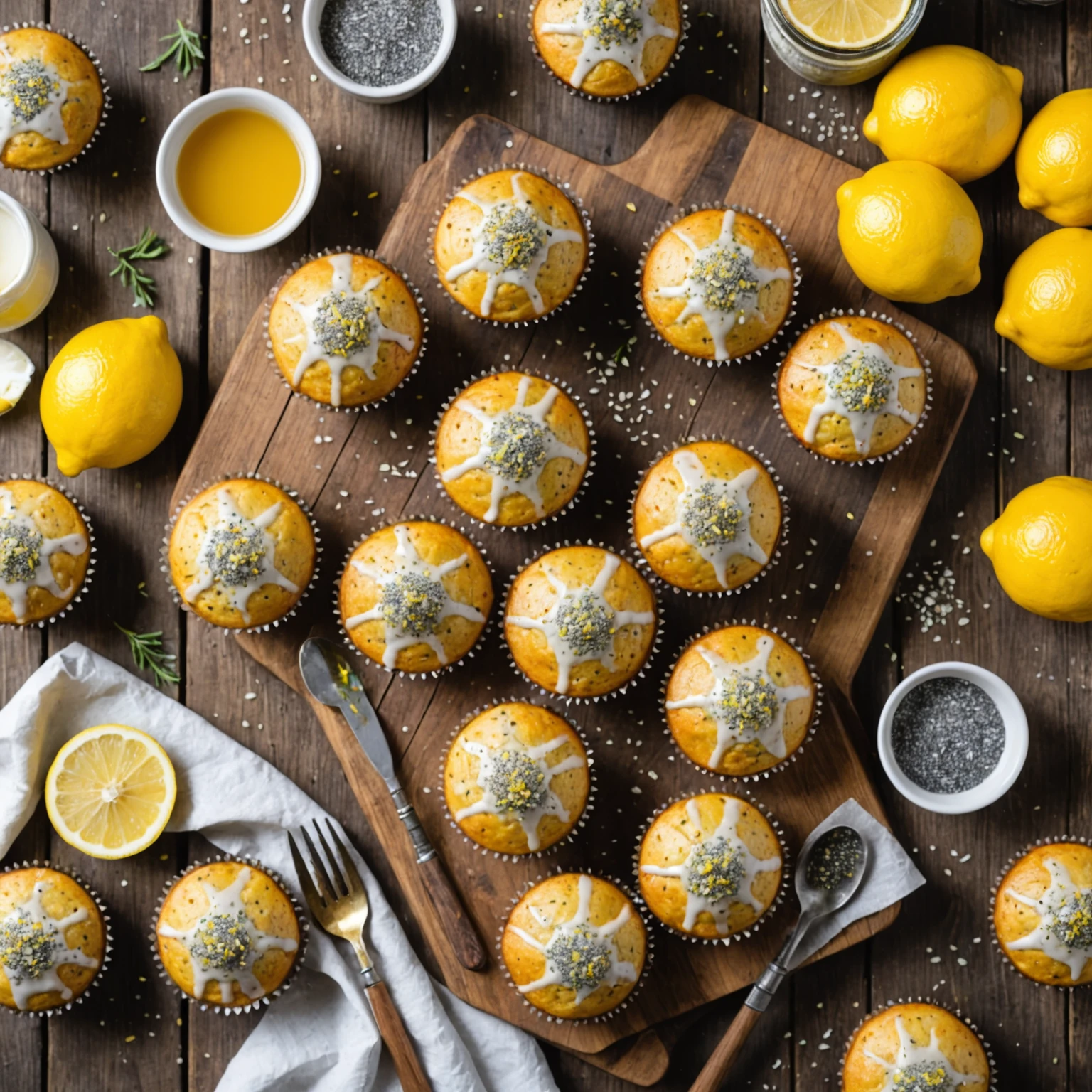 Lemon Poppy Seed Protein Muffins