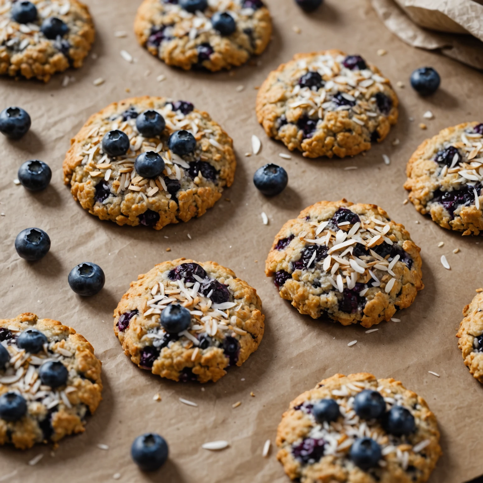 Blueberry Chia Coconut Cookies