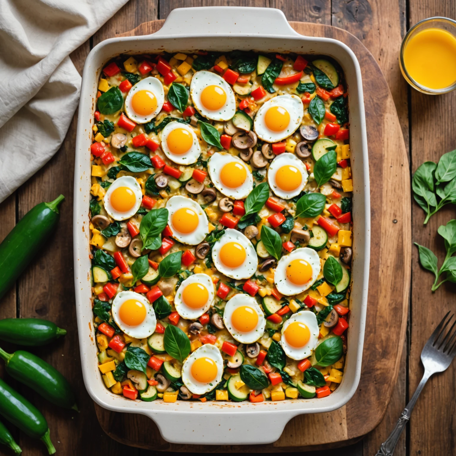 Hearty Baked Egg and Veggie Breakfast Casserole