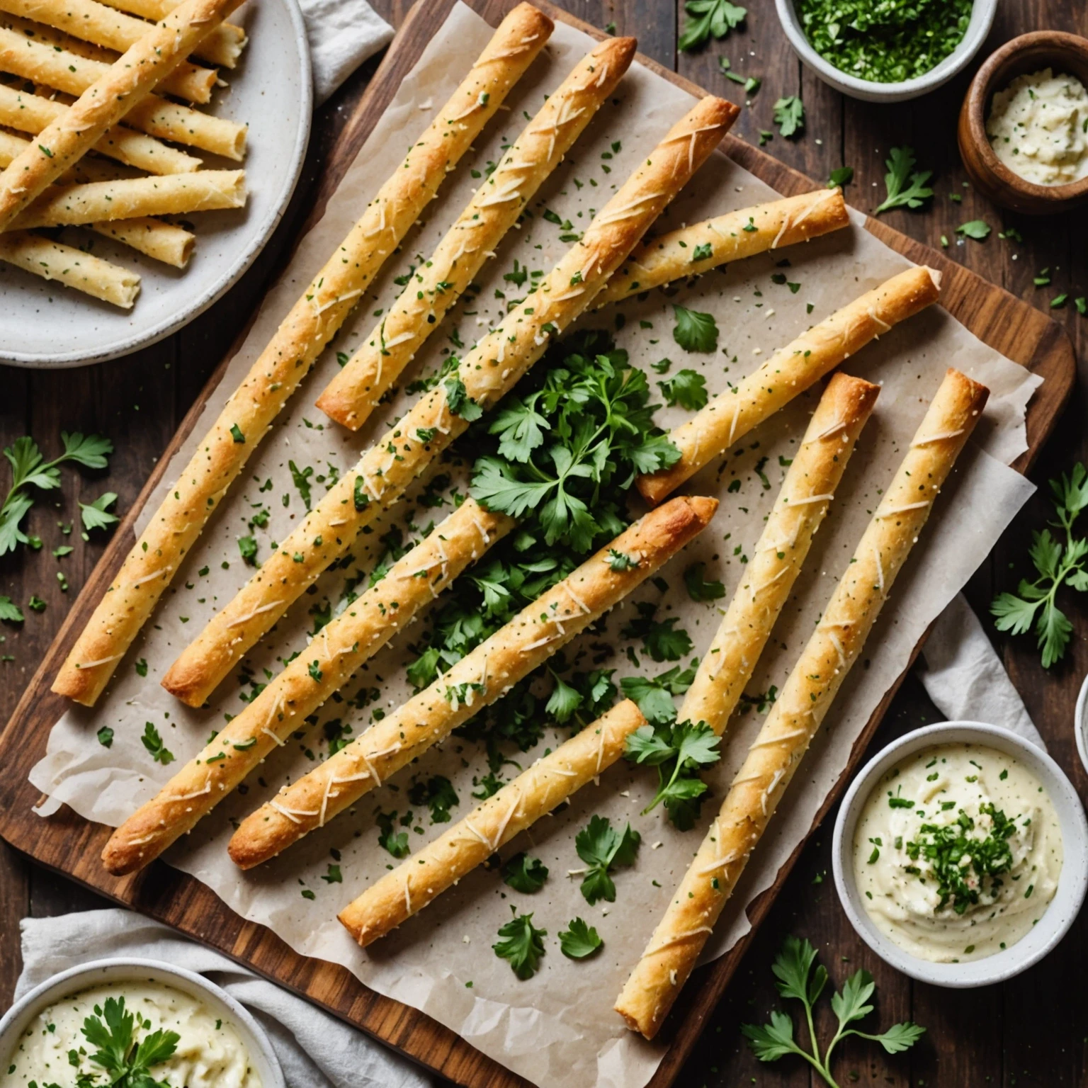 Savory Herb and Cheese Keto Breadsticks