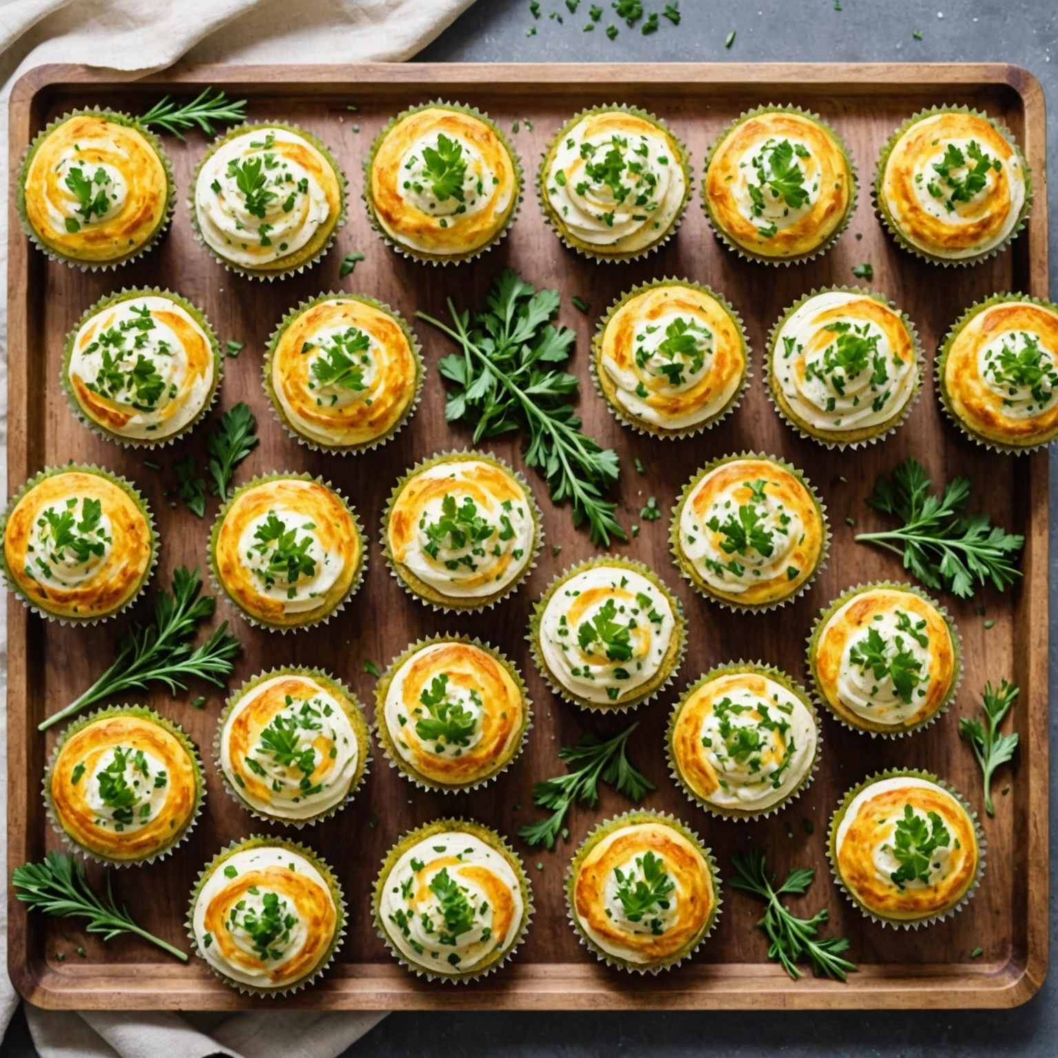 High-Protein Savory Cheese and Herb Cupcakes Recipe