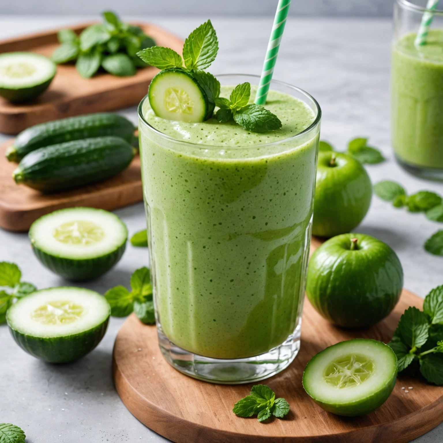Refreshing Cucumber and Mint Detox Smoothie
