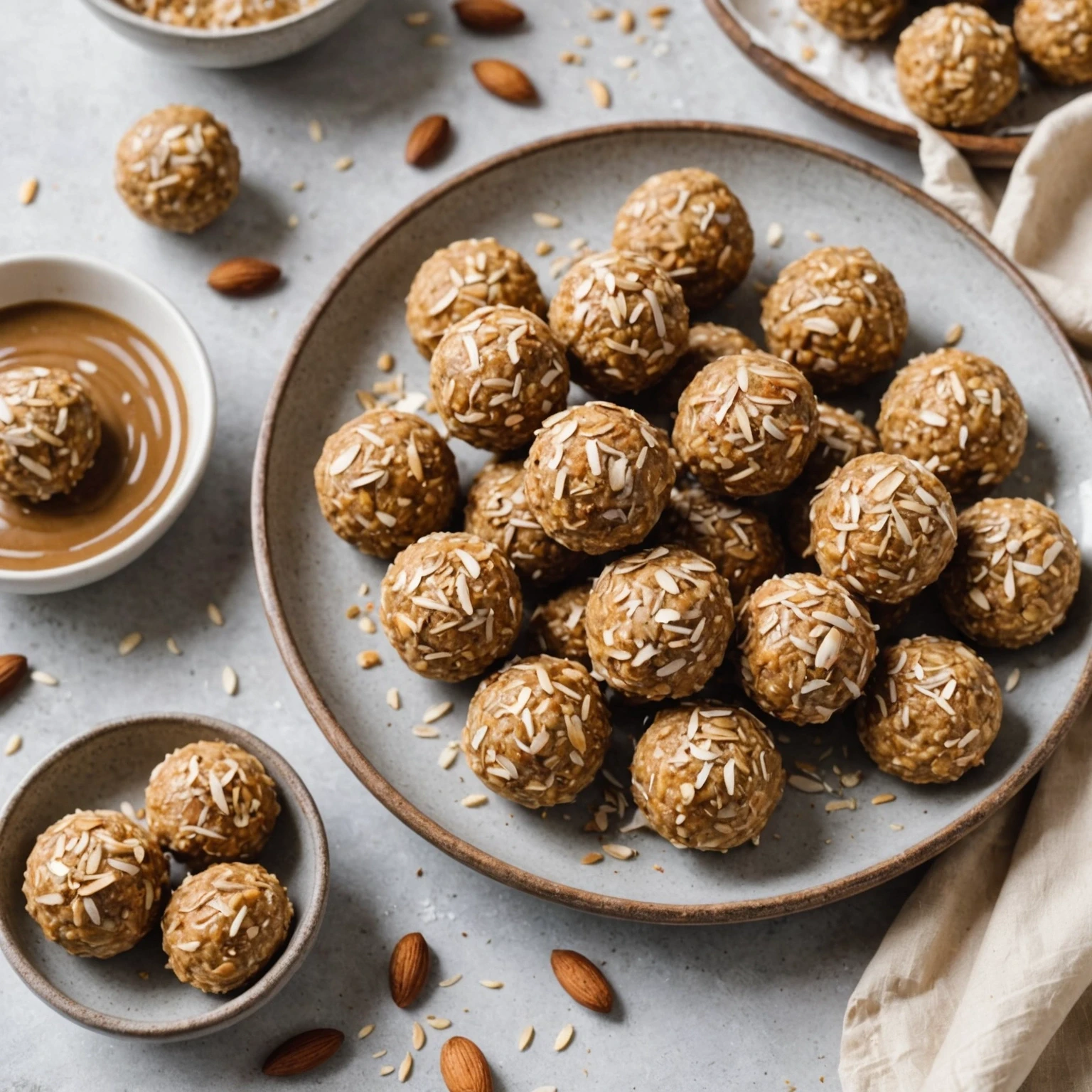 No-Bake Almond Butter and Coconut Protein Balls