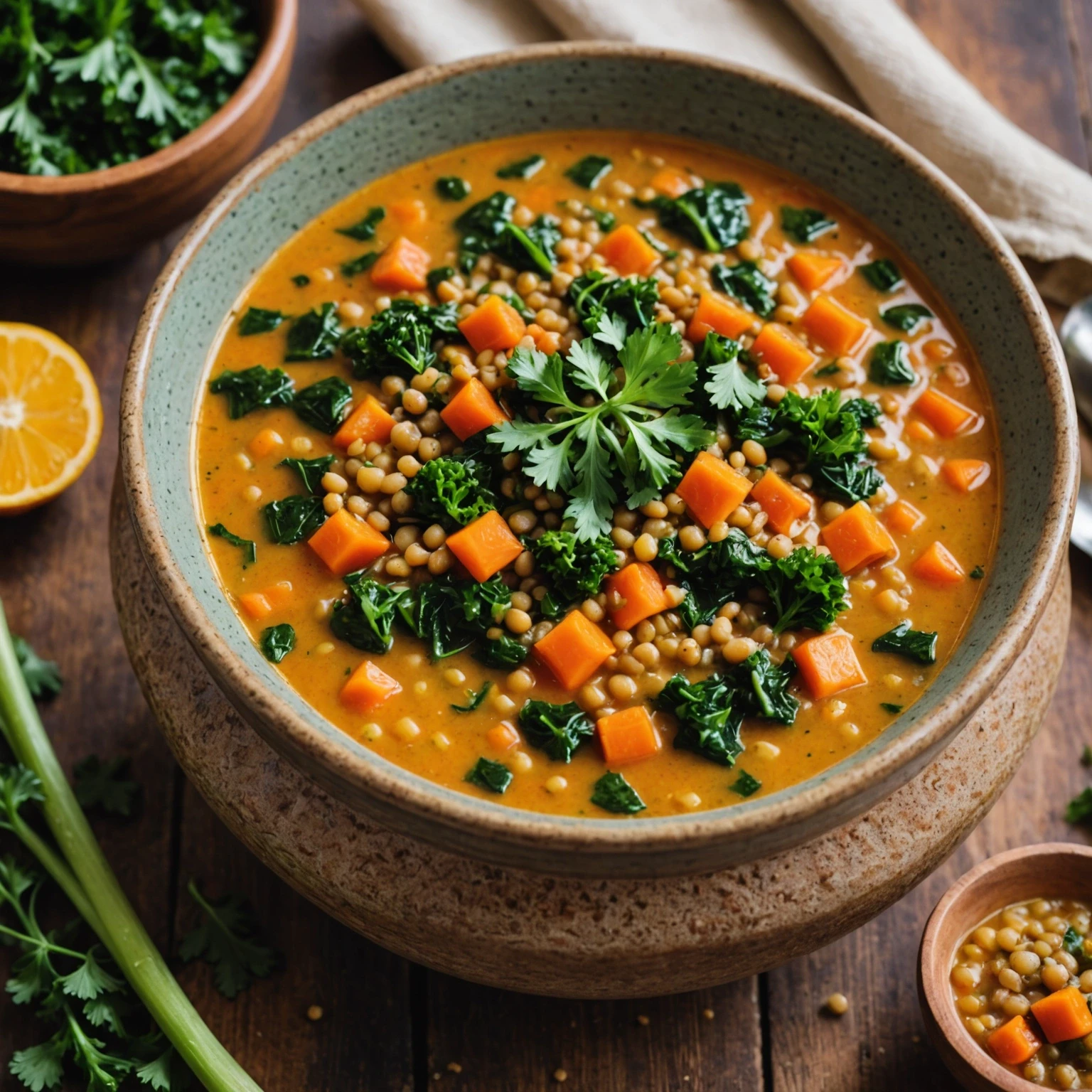 Low-Calorie Spiced Lentil and Vegetable Soup