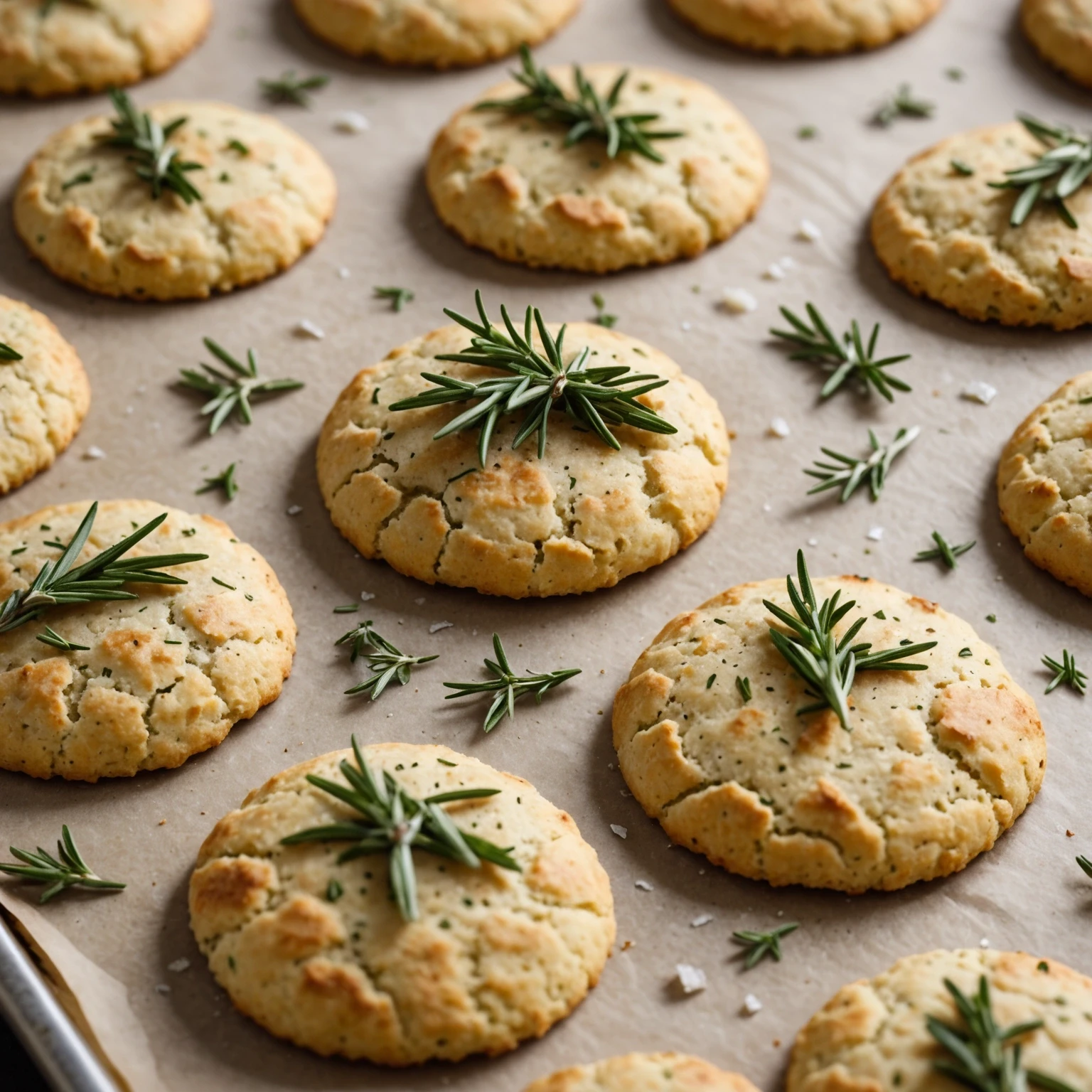 Savory Almond Flour Biscuits with Rosemary and Sea Salt