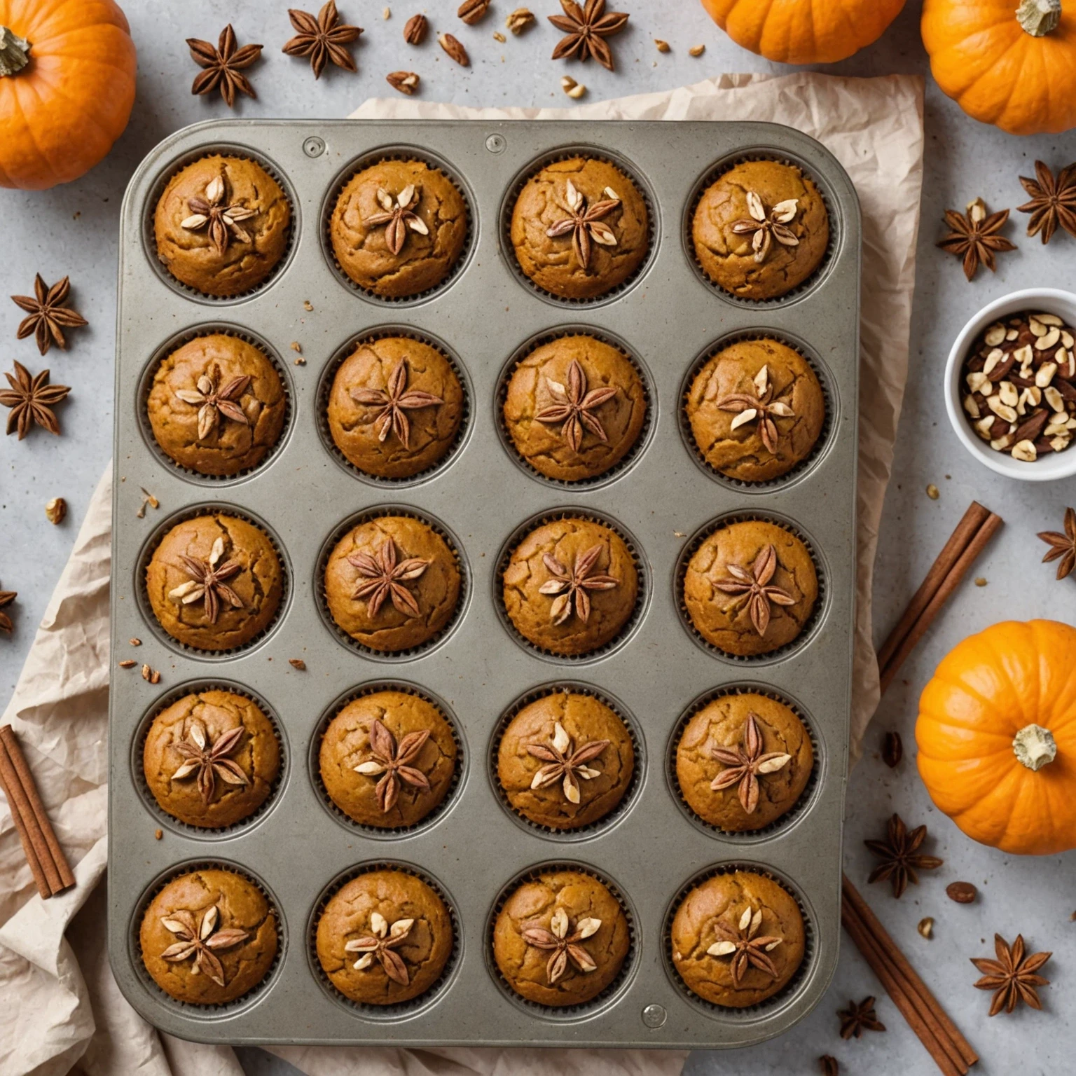 Sugar-Free Vegan Pumpkin Spice Protein Muffins