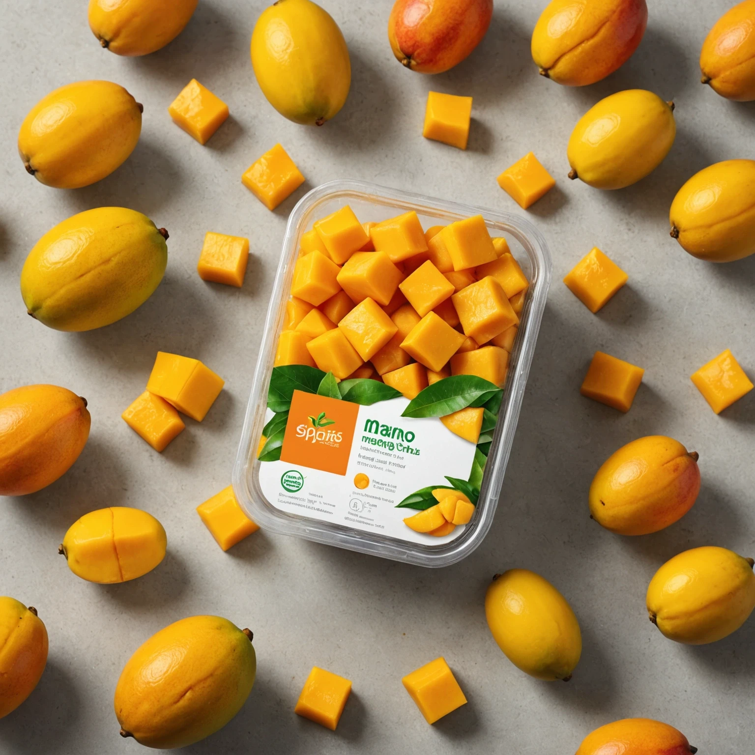 Fresh Mango Chunks recommended for Coconut Protein Smoothie with Spirulina and Mango