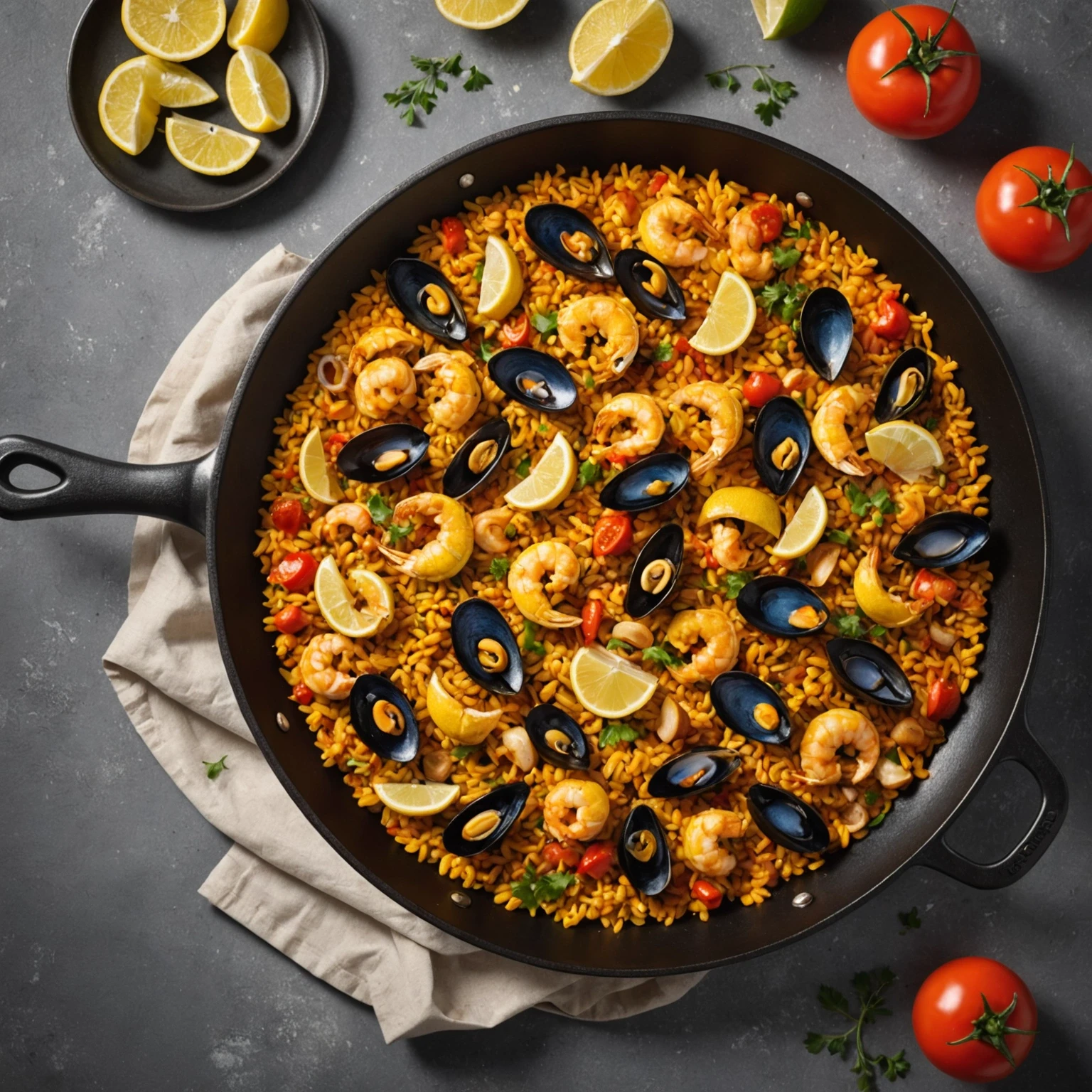 Paella Pan recommended for Seafood Paella Bowl with Saffron and Chickpeas