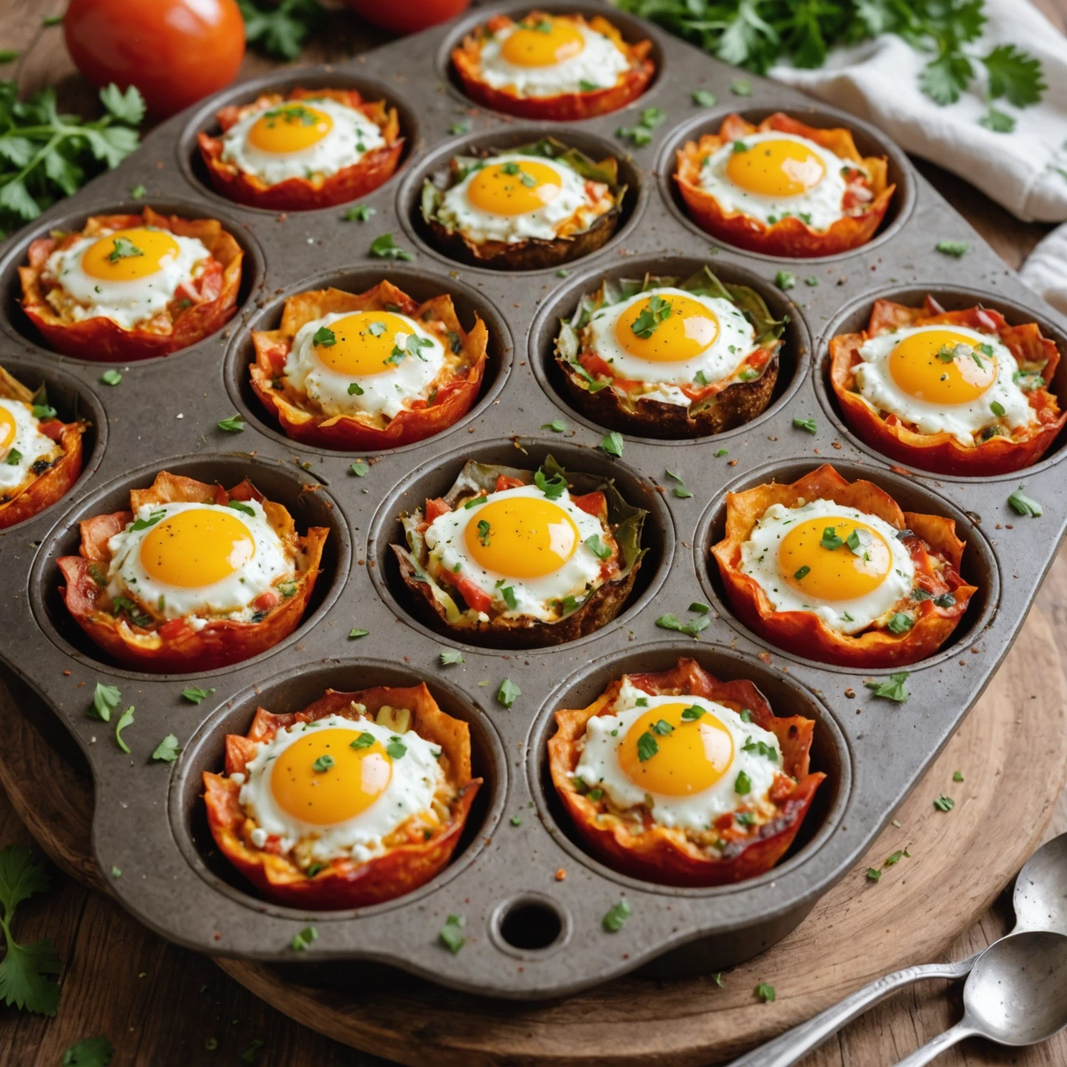 Low-Carb Egg-Based Mini Shakshuka Muffins