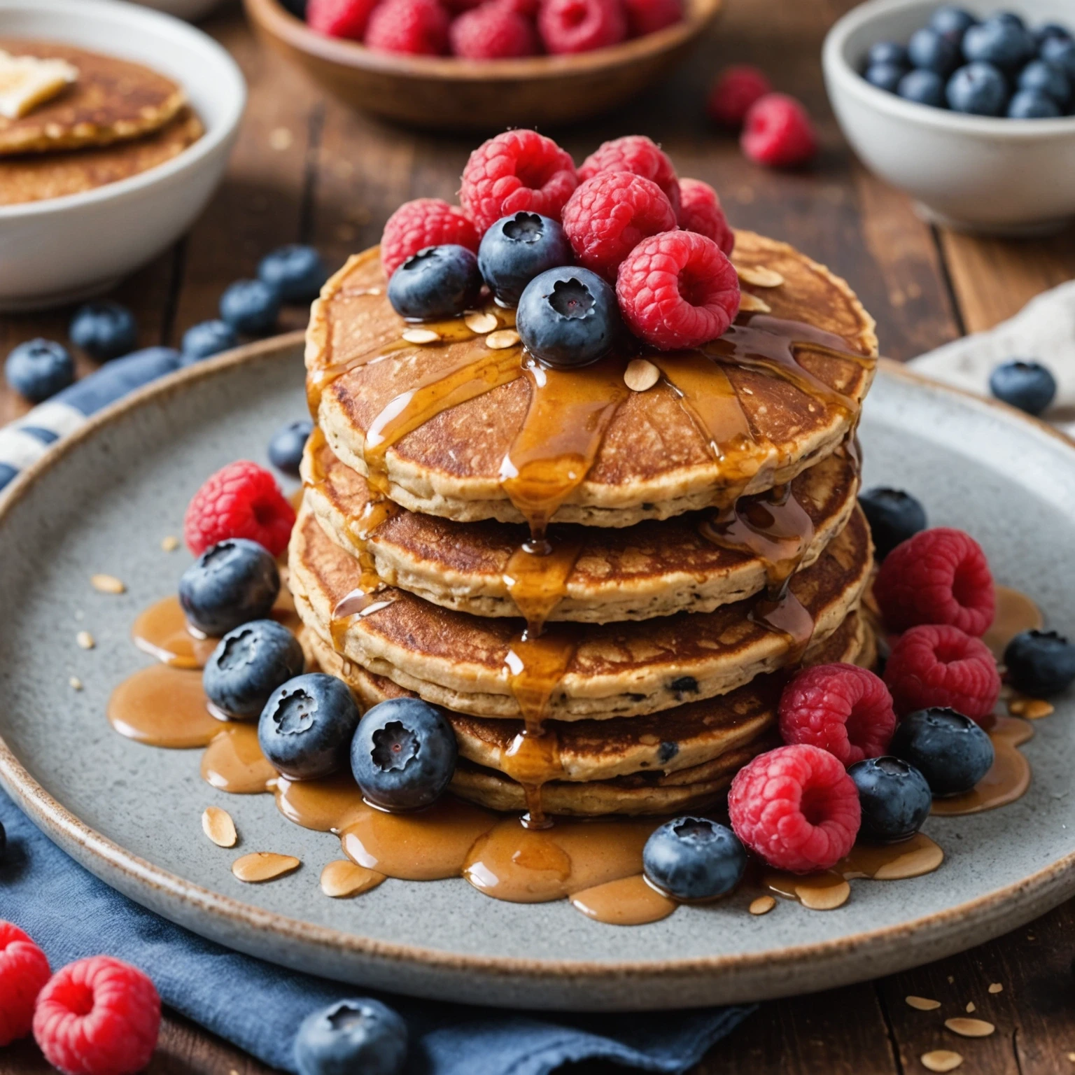Keto Almond Butter and Cinnamon Protein Pancakes