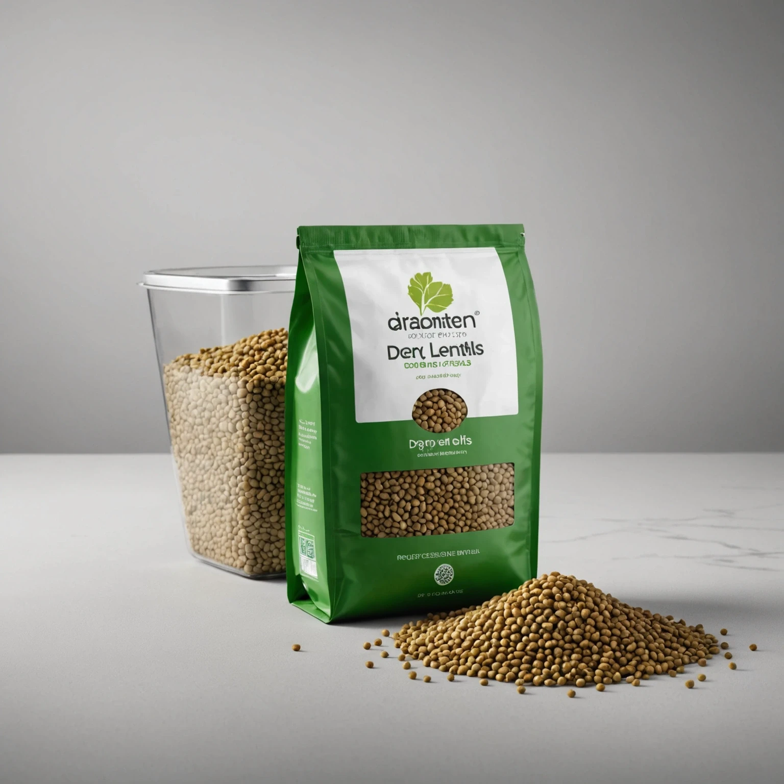 dry green lentils