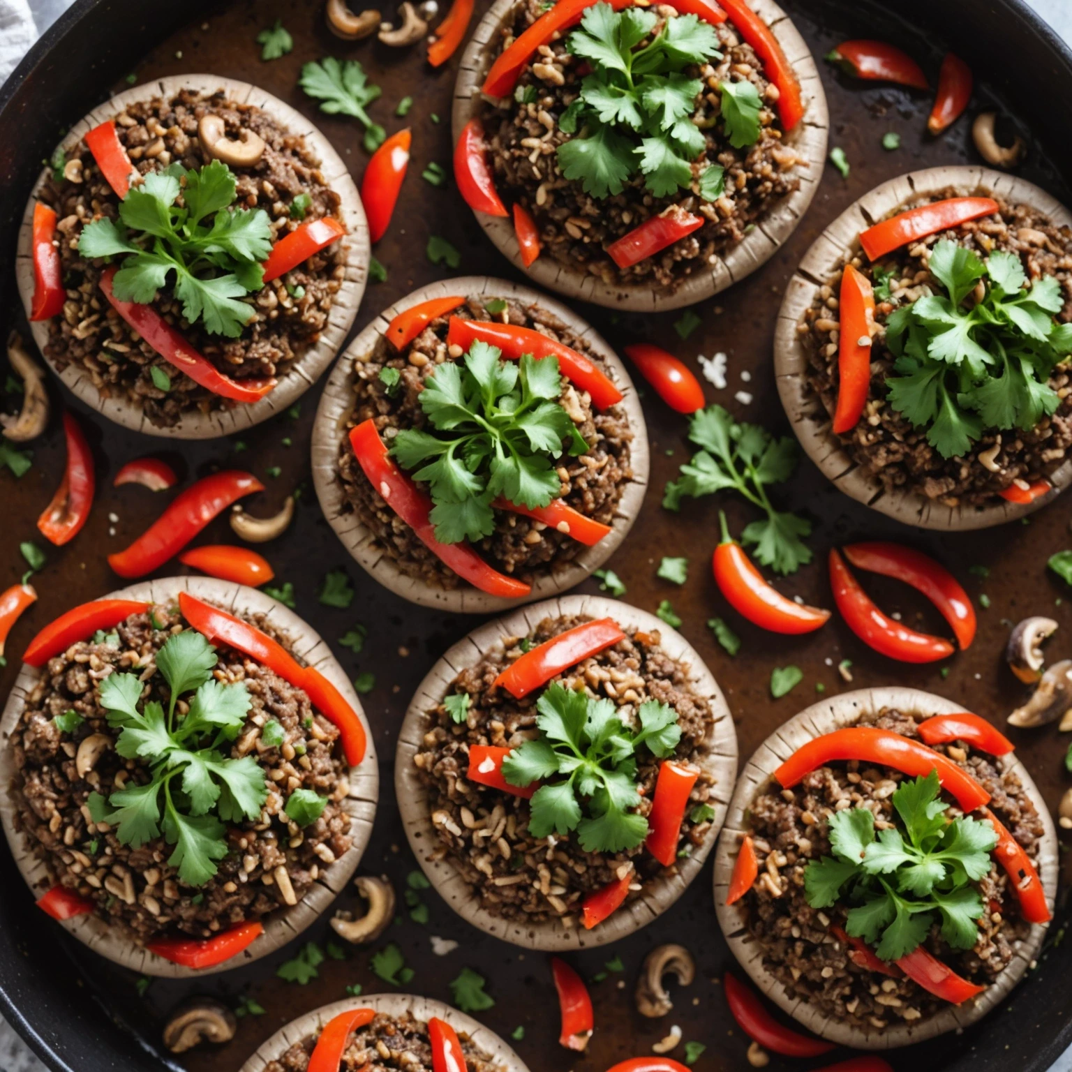 Beef and Mushroom Stuffed Portobello Mushrooms Recipe