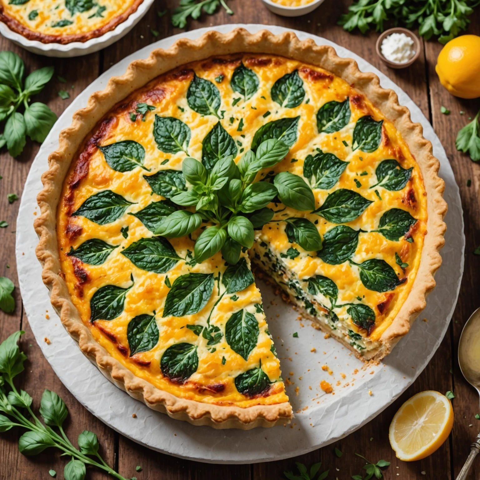 High-Protein Cottage Cheese and Herb Quiche