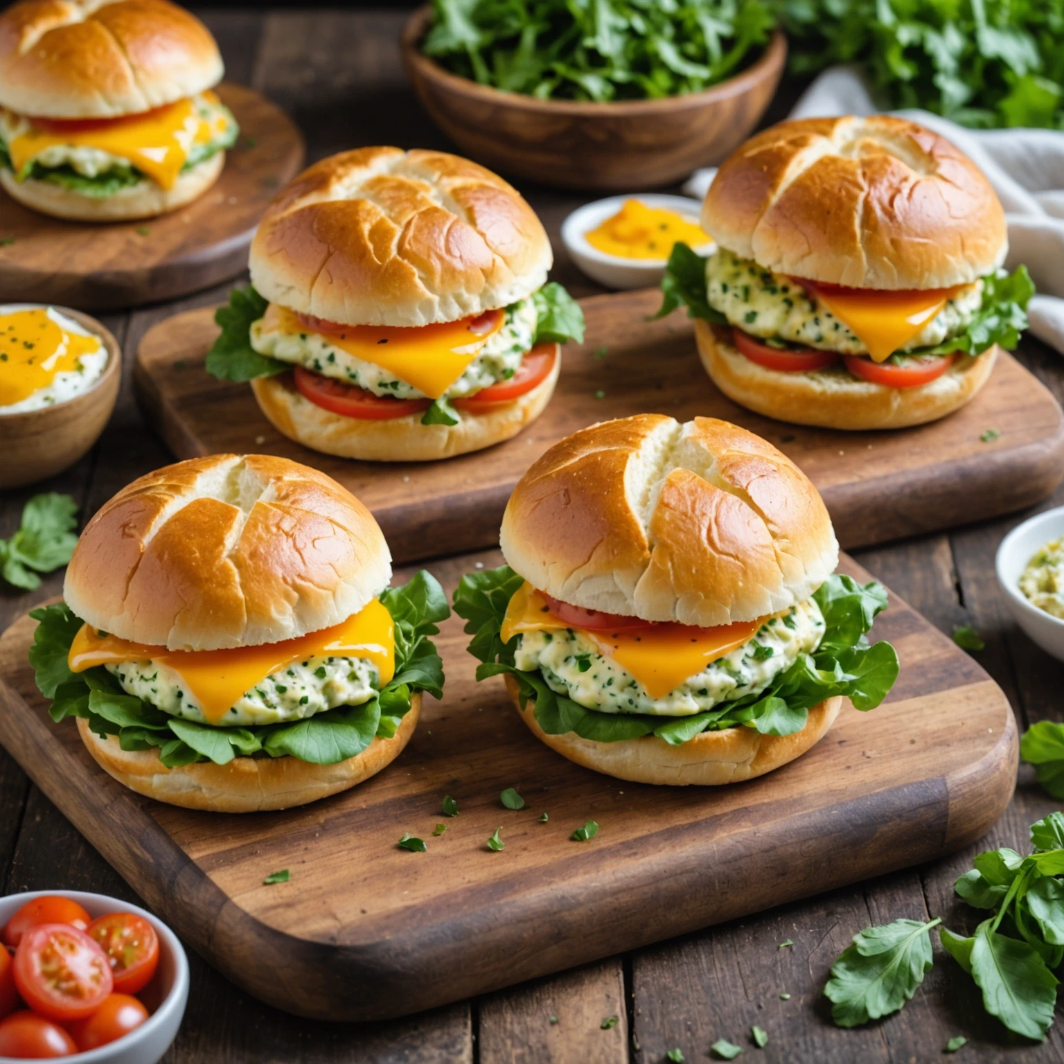 Savory Egg and Herb Cloud Bread Sandwiches